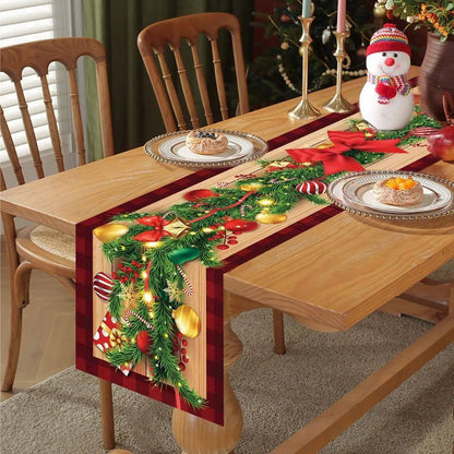 Christmas table runners with 5 table mats