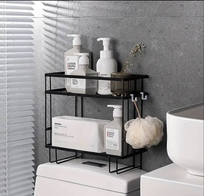 Double Layer Bathroom/ Toilet Racks With Tissue Holder
