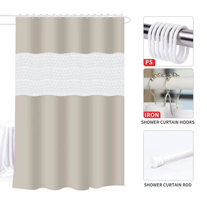 Polyester waterproof bath shower curtain