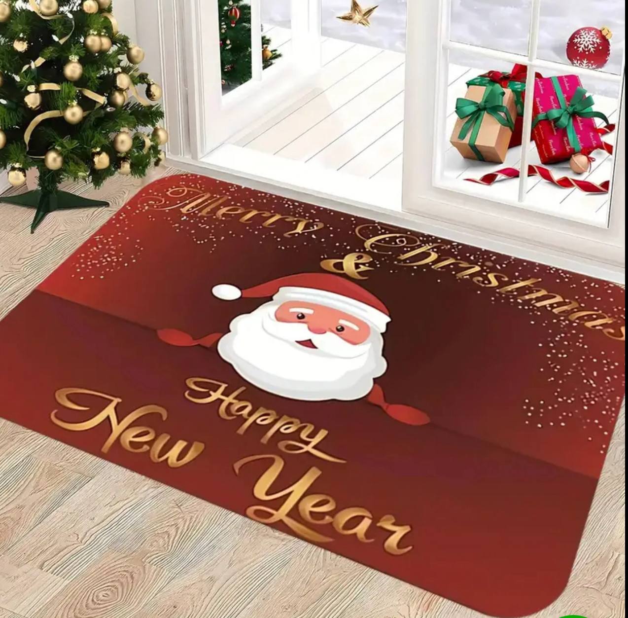 Merry Christmas Doormat 
Decorative Xmas Holiday Front Door Mat 
Size: 50x80cm