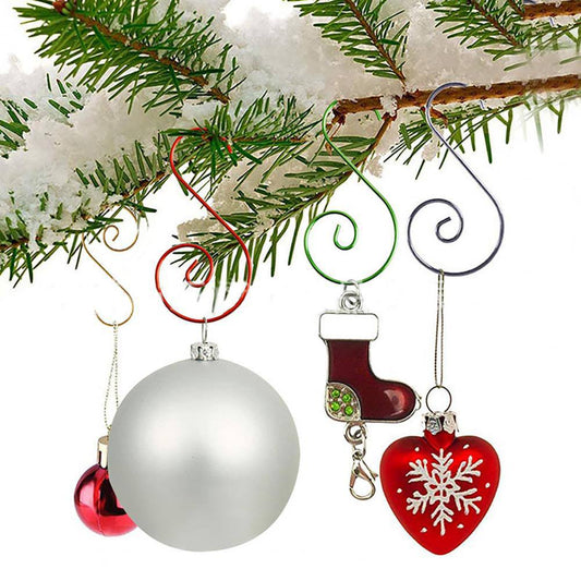 20Pc S-Shaped Christmas Hook DIY Christmas Tree Pendant Four Colors Christmas Doll Hook New Year Festival Decoration Accessories