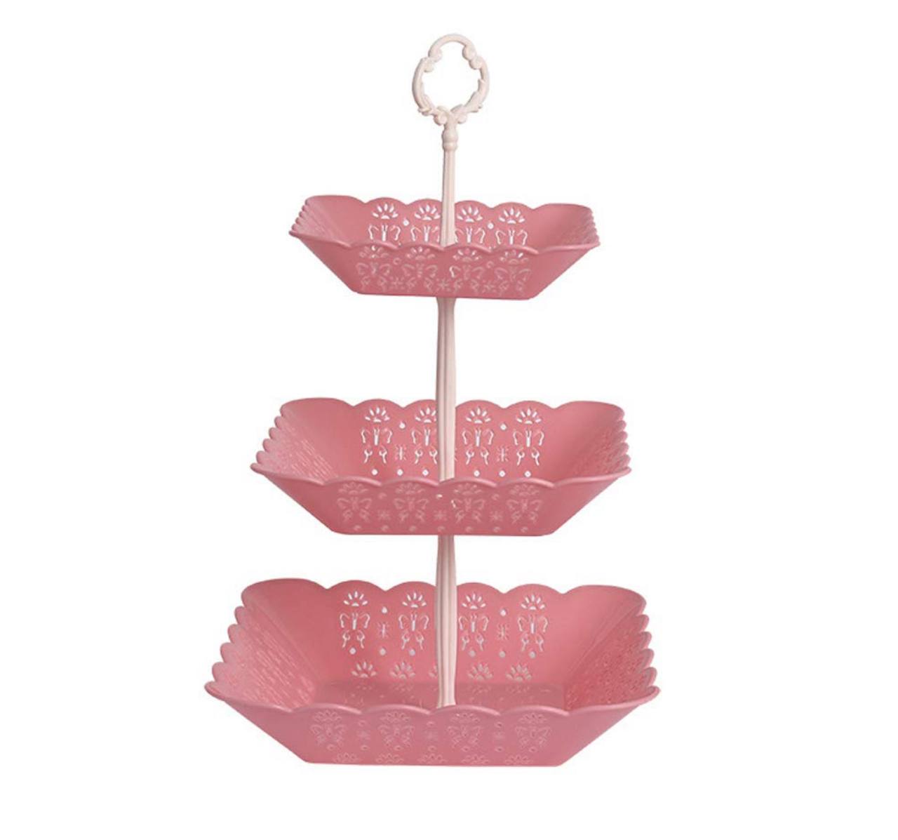Plastic rectangle cake stand
