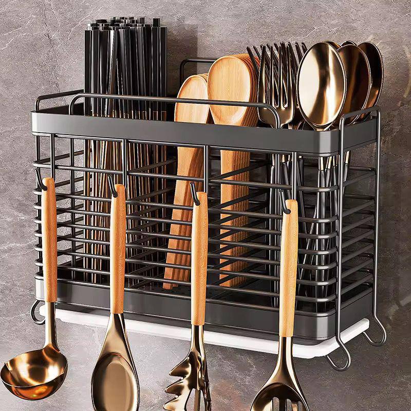Multifunctional stainless steel cutlery storage rack./ kitchen knife holder.