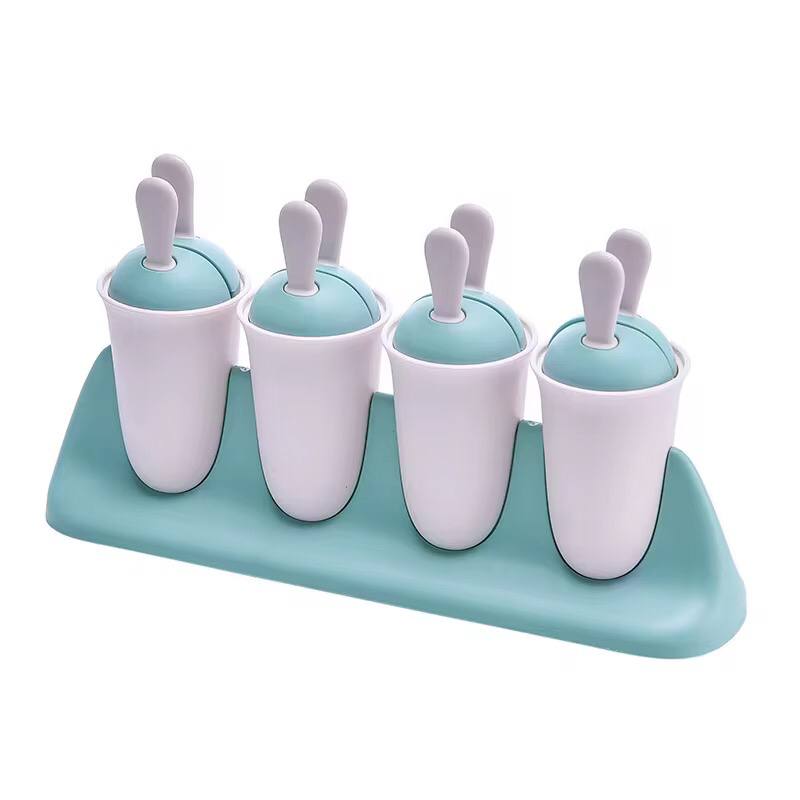 Cartoon Popsicle Mold Eco-Friendly Reusable Plastic Ice Lolly Molds for DIY Homemade Ice Cream in Tubs