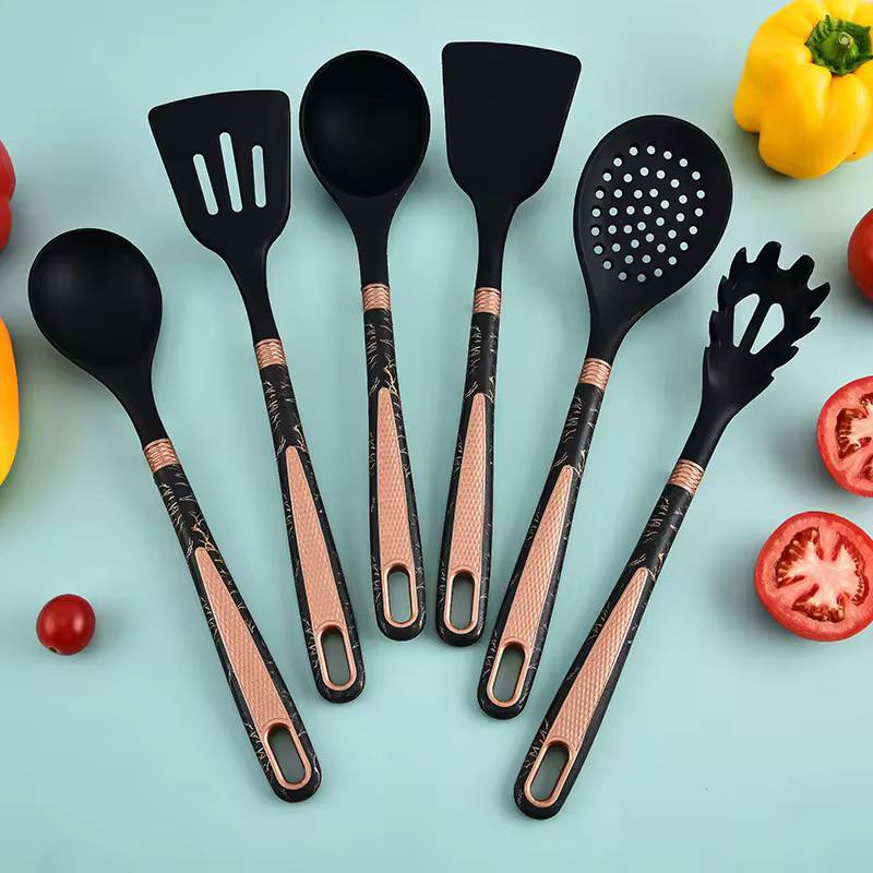 16PCS/Stainless Steel Kitchen Knife Silicone kitchenware set
