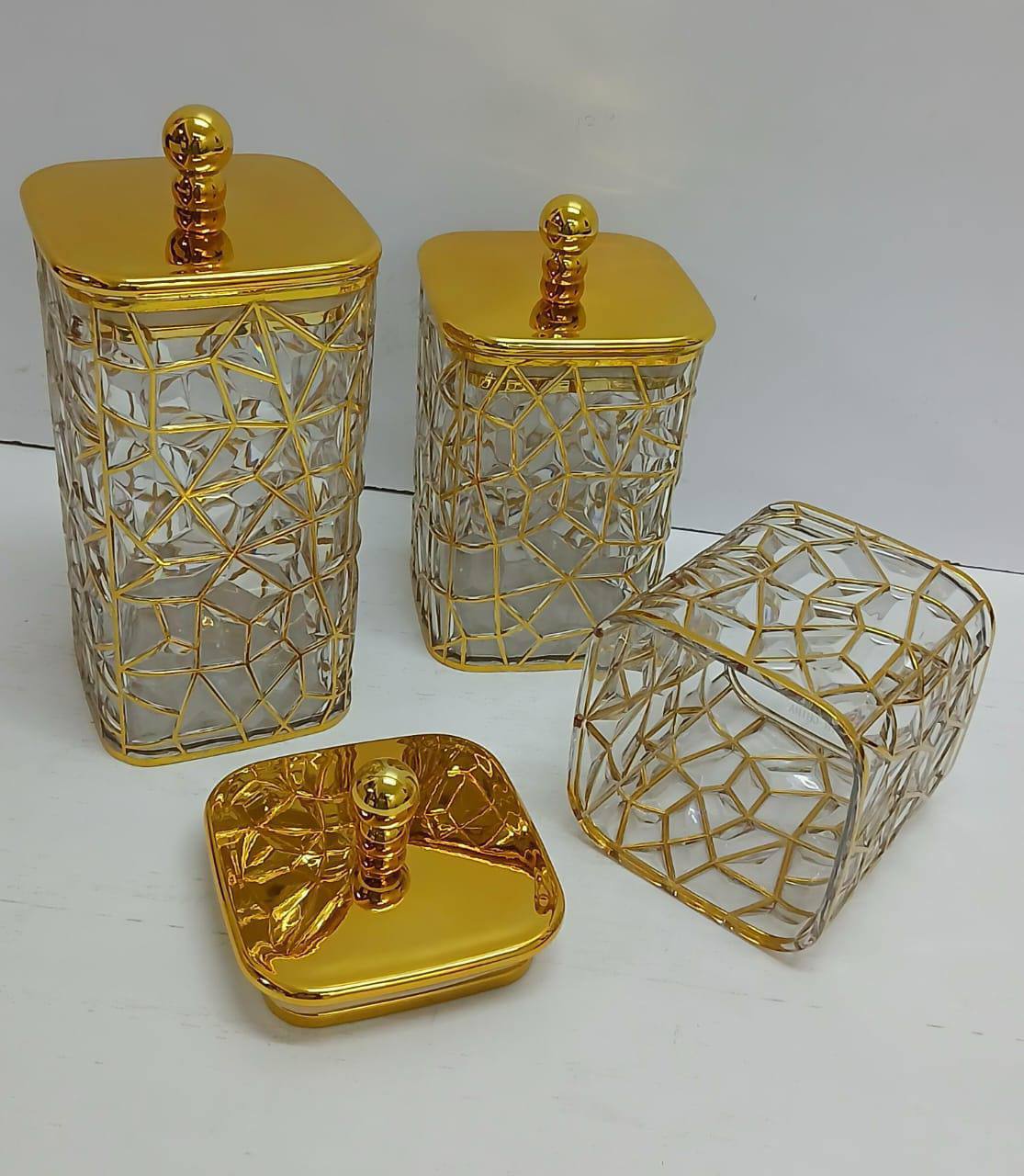 3 in 1 Transparent storage jars