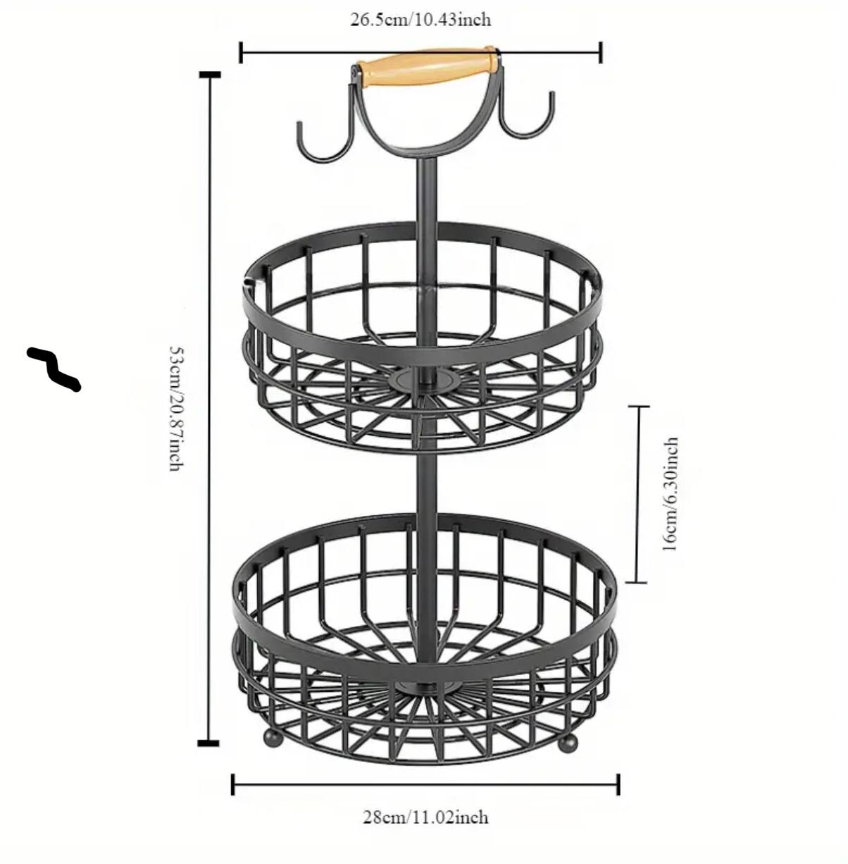2-Tier Detachable Nordic Fruit/Vegetable Rack