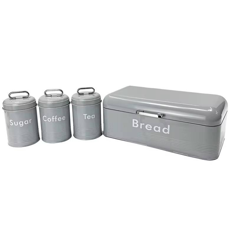 Bread Storage bin with 3 pcs canisters