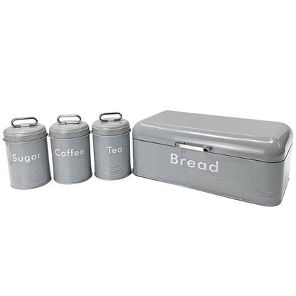 Bread Storage bin with 3 pcs canisters