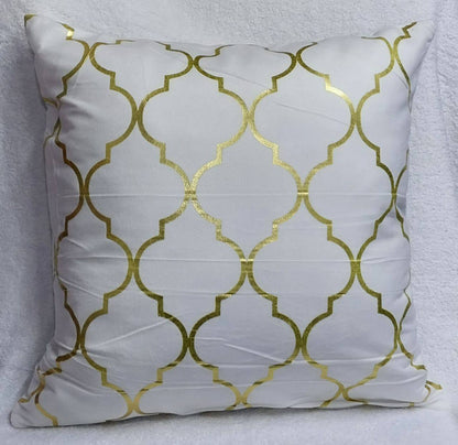 Gold printed Throw pillow covers
