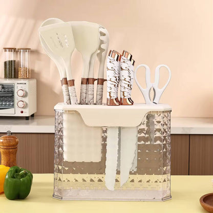 16PCS/Stainless Steel Kitchen Knife Silicone kitchenware set