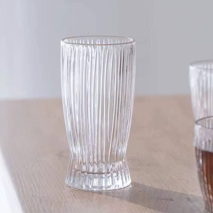 Unique Striped Aesthetic Highball Glass 6pc