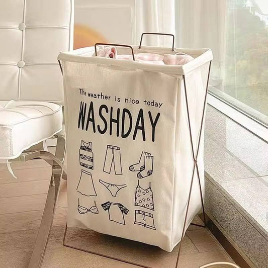 Large collapsible laundry basket
