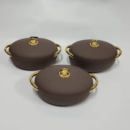 LUXURIOUS  insulated hotpots set OVAL