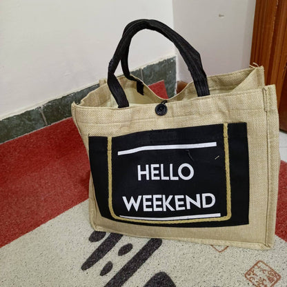 Hello Weekend Tote Bag