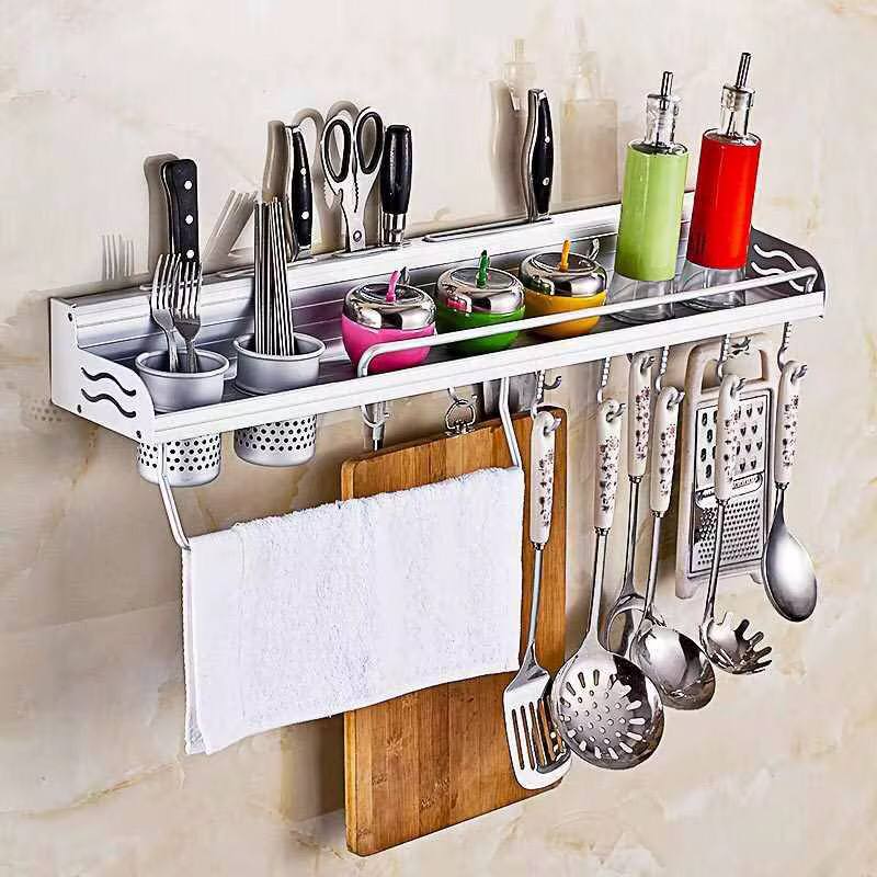 Space saving aluminium kitchen storage rack