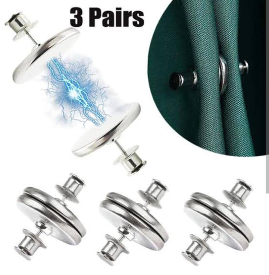 No Curtain gap magnetic holders/Buttons