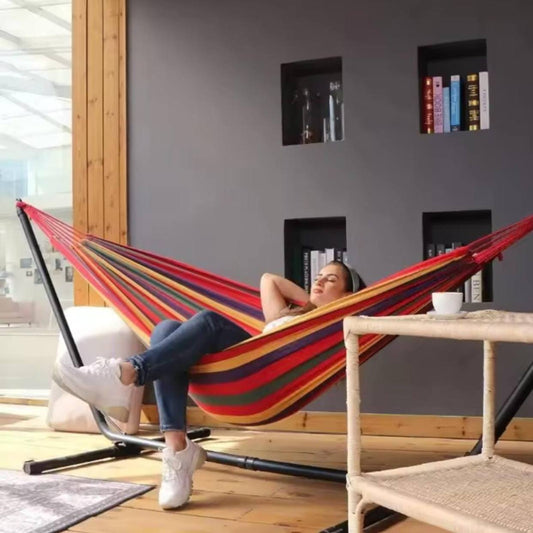 Stripped outdoor hammock
