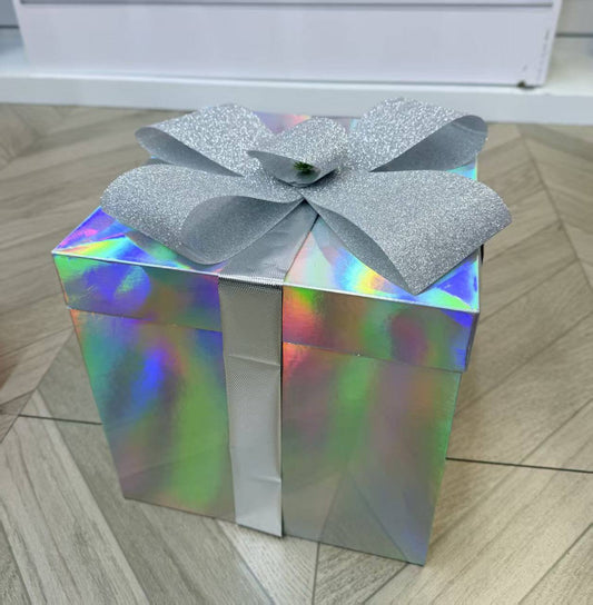 Luxury golden gift packaging / folding storage gift box with bow