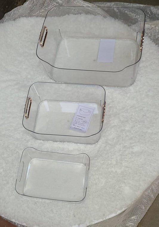 Light luxury desktop transparent storage boxes
Available in clear and white