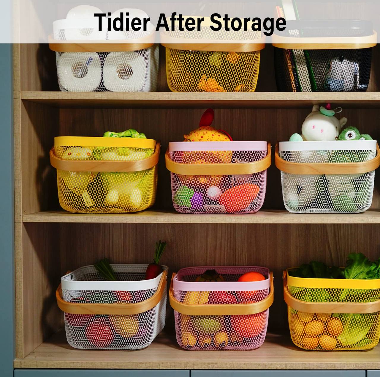 pantry Storage /fruit basket with handles