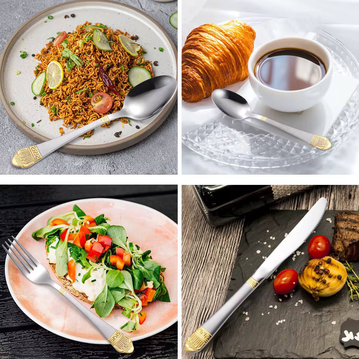 Luxurious 72-piece stainless steel set, service for 12.