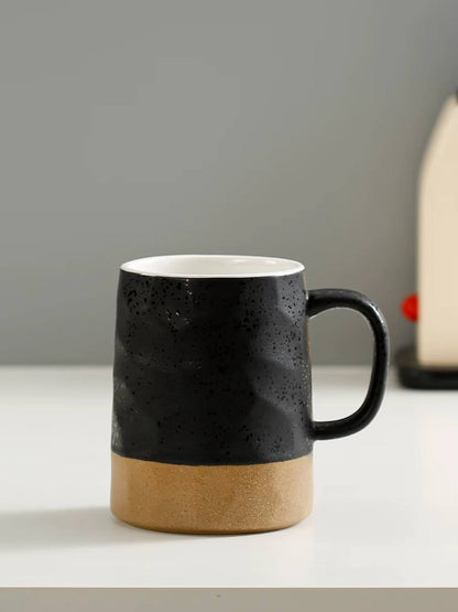 Double wall Nordic vertical stripped Ceramic Coffee Mugs