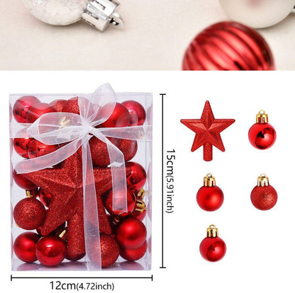 30pcs Xmas ball set and star