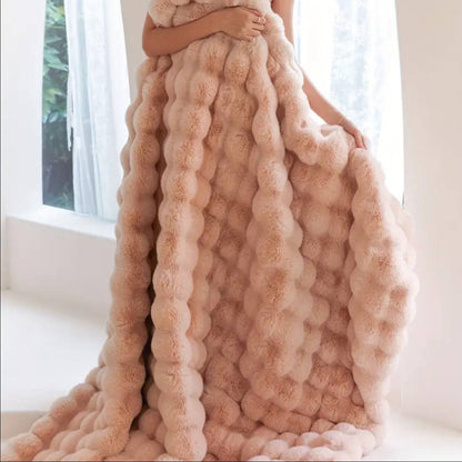 Premium quality Soft Bubble Winter Throw Blanket 180*200cm (6*6)