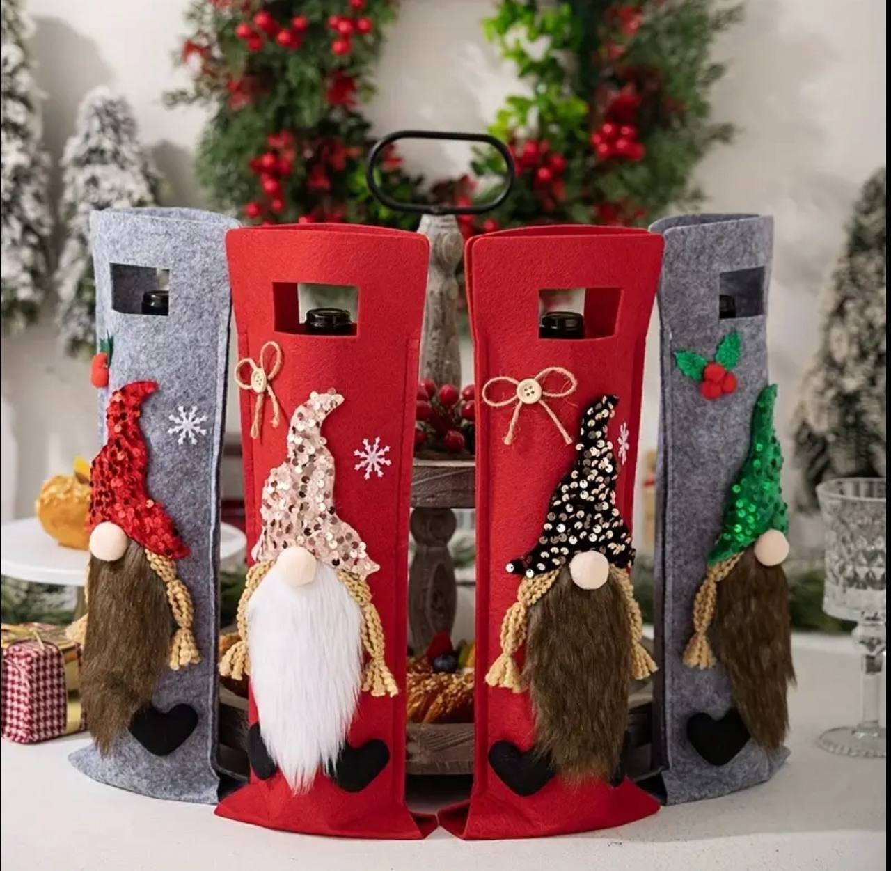 FACELESS WINE BOTTLE BAG