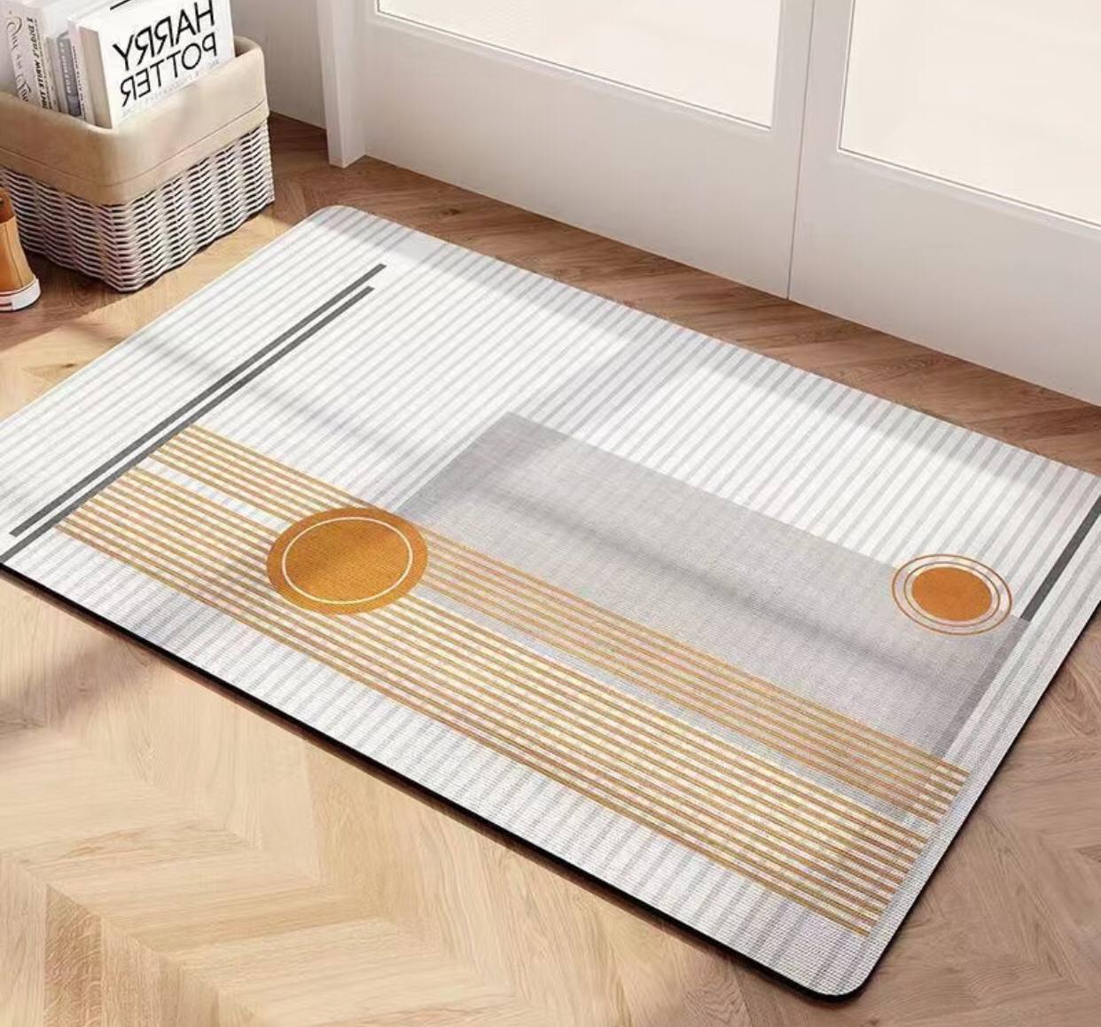 Geometric pattern door/bath mat