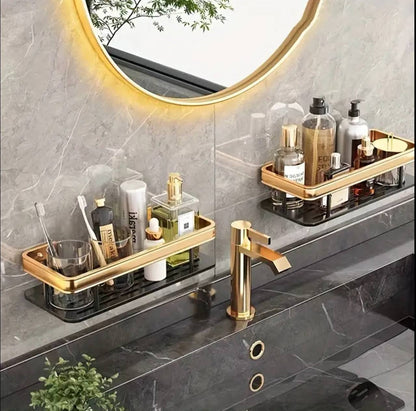 Double bathroom racks