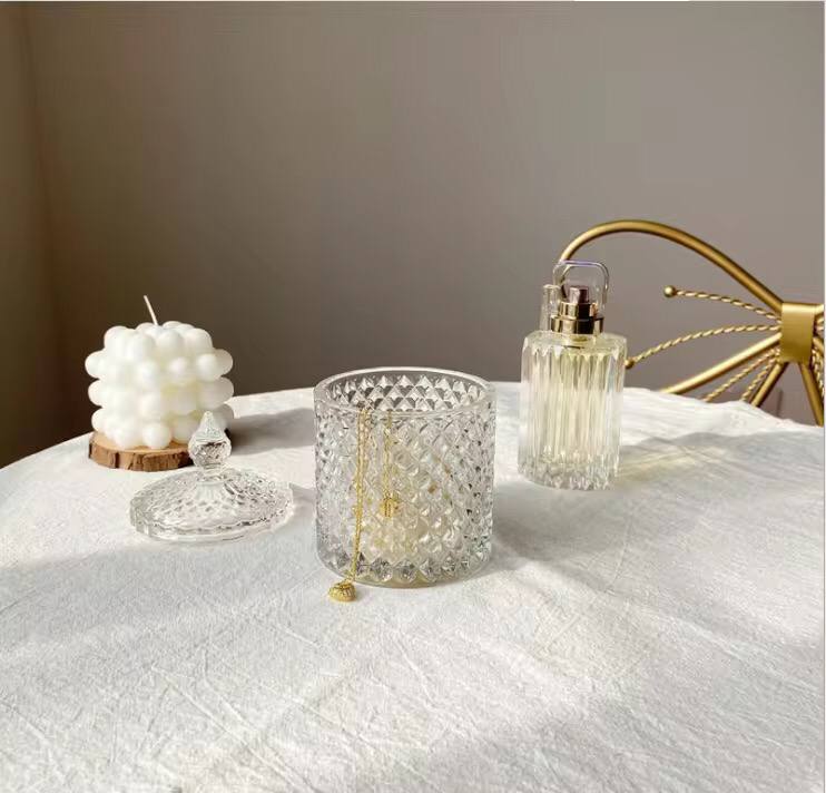 Glass Sweets Jar with Lid, glass Sugar dish