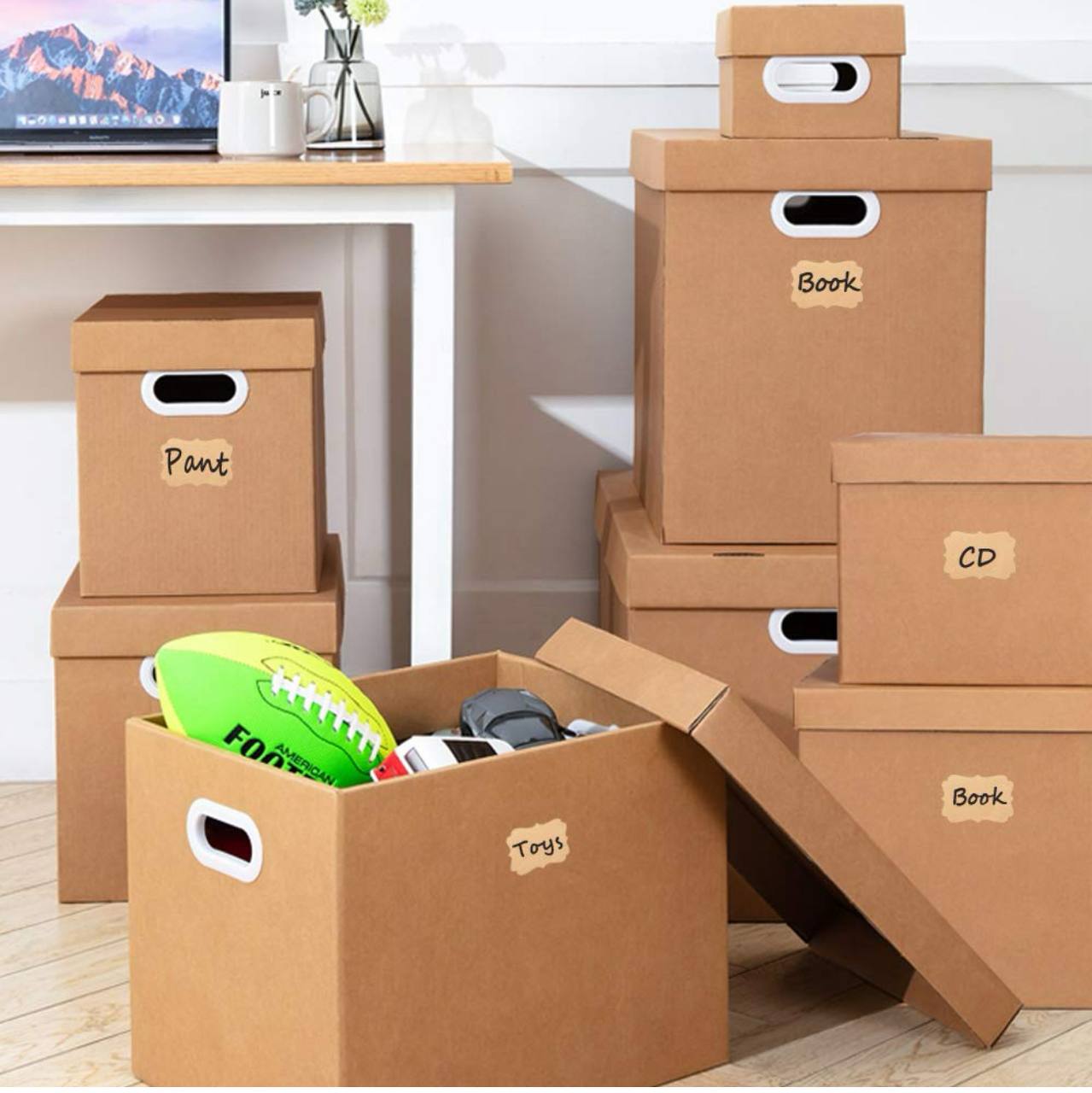 Mudder fancy shape kraft paper labels