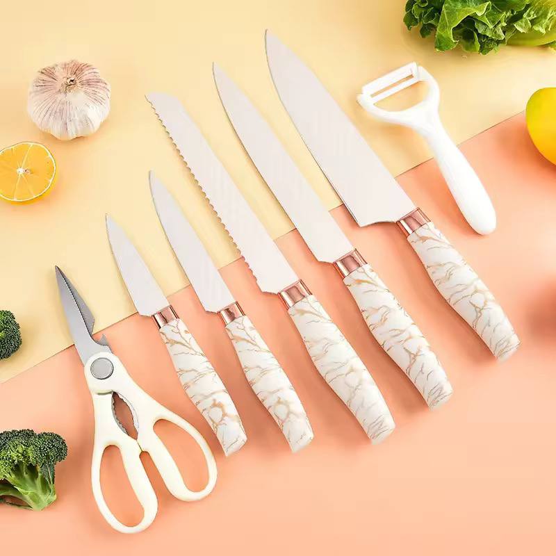 16PCS/Stainless Steel Kitchen Knife Silicone kitchenware set