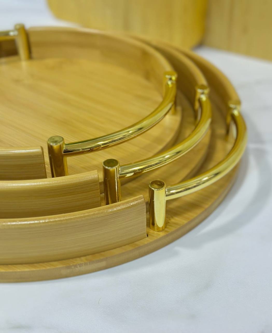 3pcs Multi-functional Bamboo Food storage Trays