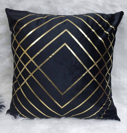 Gold printed cushion covers