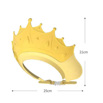 Adjustable Baby Shower Shampoo Cap Crown Shape Wash Hair Shield