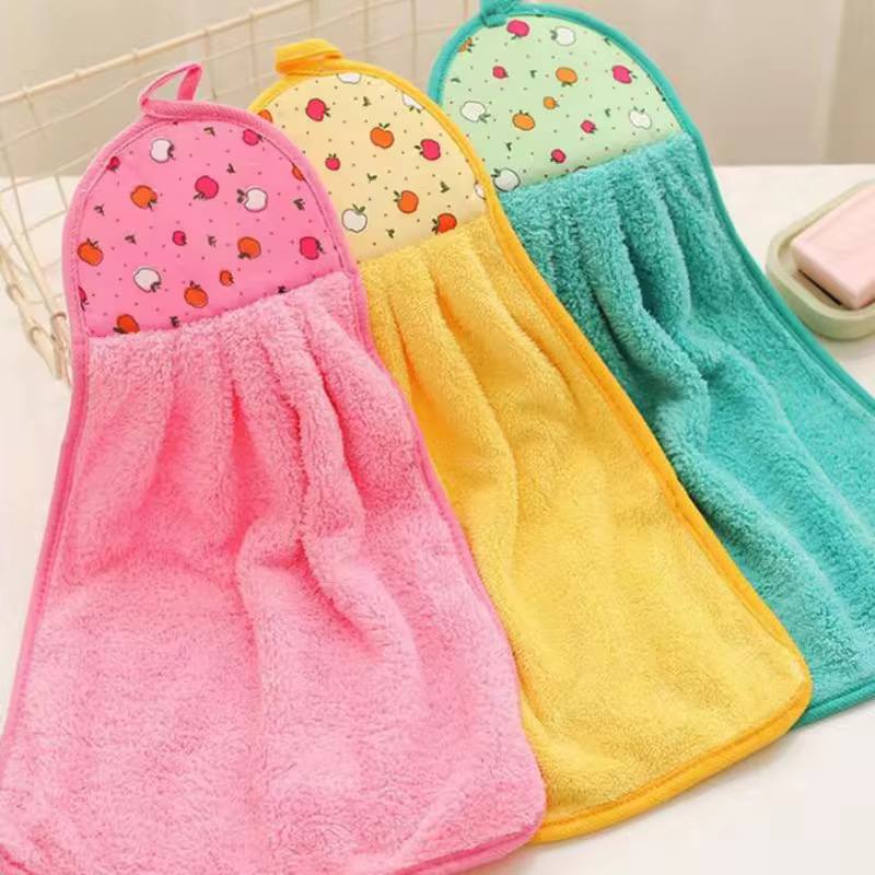 Super absorbent coral fleece kitchen towels