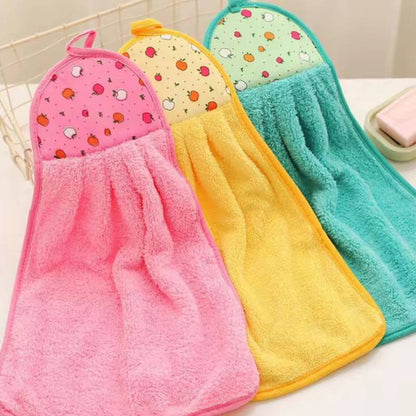 Super absorbent coral fleece kitchen towels