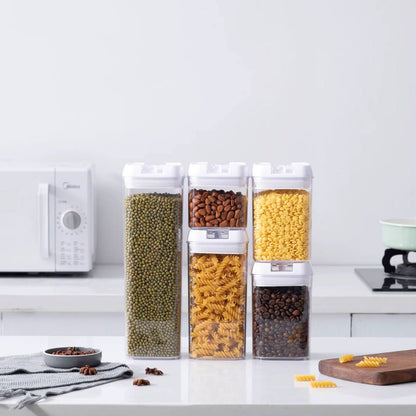 7pcs Transparent Acrylic Cereal Food/Pantry Storage Containers
