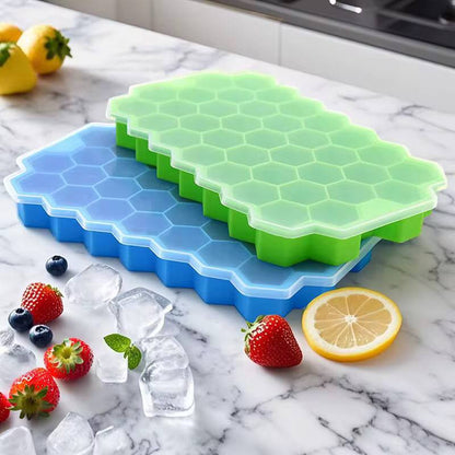 Reusable honeycomb silicone ice cube mould
