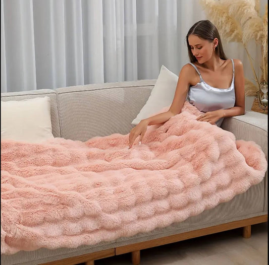 Premium quality Soft Bubble Winter Throw Blanket 180*200cm (6*6)