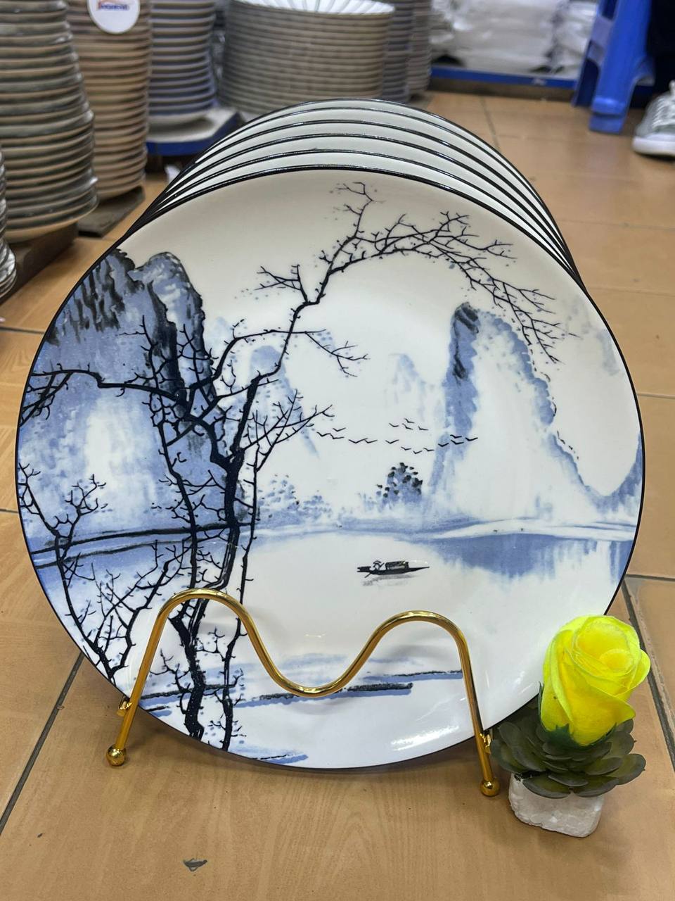 Frozen China plates