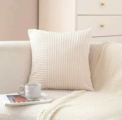 Soft Solid Couch Pillowcases Cross Patchwork Textured Cushion Covers