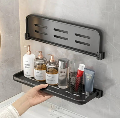 Foldable Metallic Rectangular Multi-purpose Floating shelf
