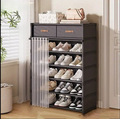 MULTI-LAYER SHOE CABINET WITH DRAWERS