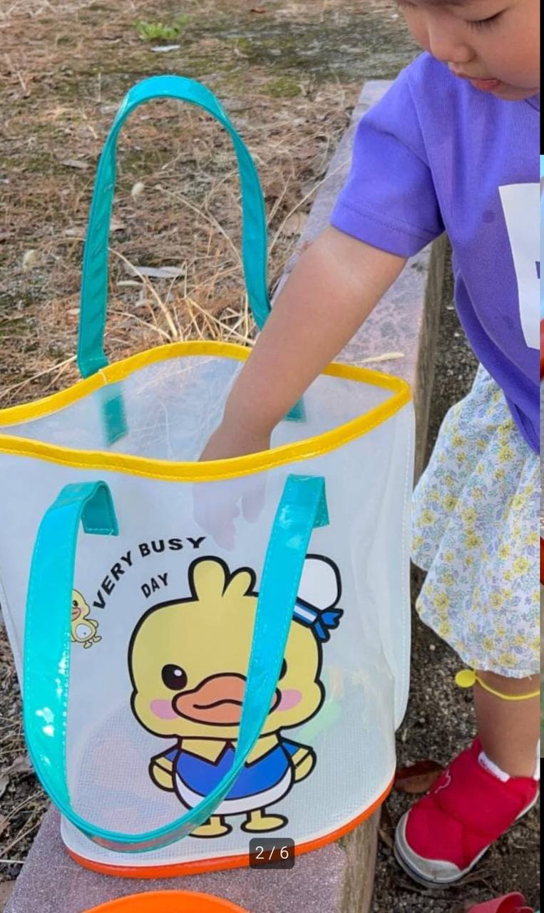 Clear tote duck bag, Sand Toy Storage Bag