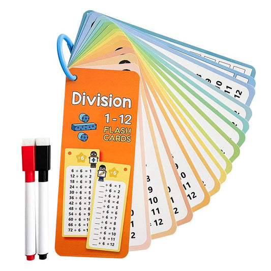 15PCS /SET MATH DIVISION REUSABLE NUMBER LEARNING CARDS