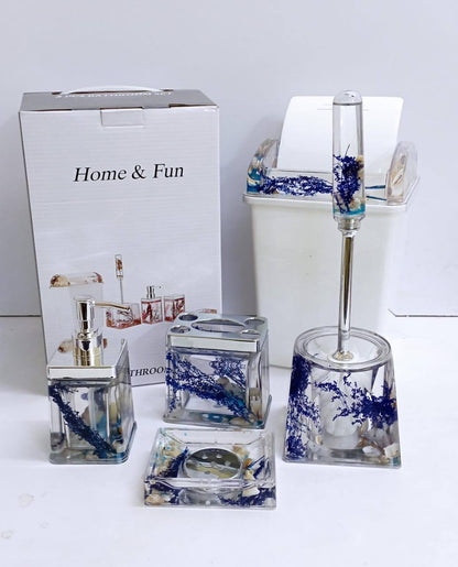 5pcs WATER SHELL FLOWER bathroom accessories set